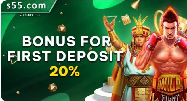 The images shows the deposit bonus of s55 game apk