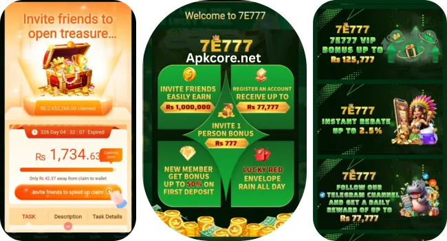 refer and earn app in pakistan is 7e777 app