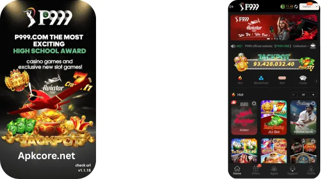 Simple interface of P999 App