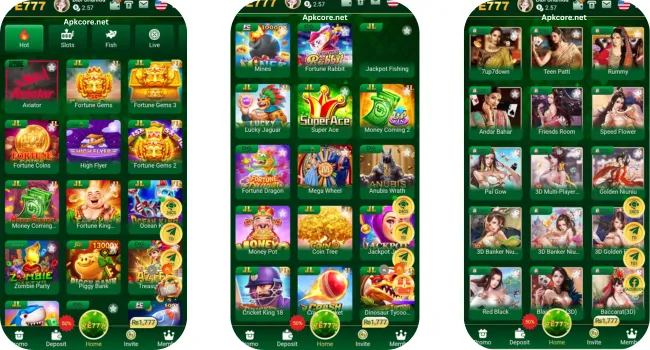 7e777 Game homepage