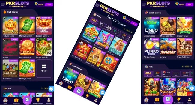 PKR Slots Game image with popular games