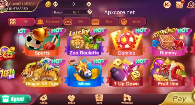 Dragon Tiger Club popular games