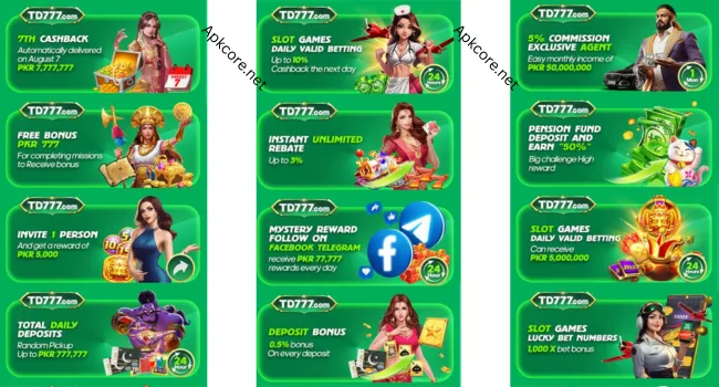 TD777 Game rewards and bonuses